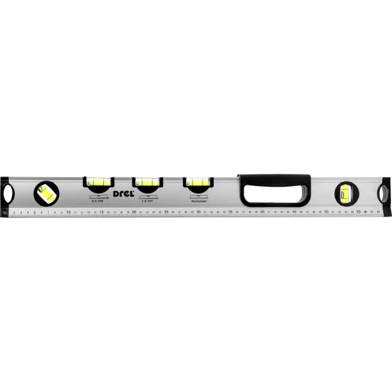 Poziomnica specjalna do spadków 60cm, 5 libelek Poziomnica specjalna do spadków 60cm, 5 libelek