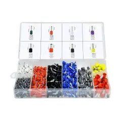 Zaciskarka do tulejek 0,25-10mm2 + 1200 tulejek izolowanych