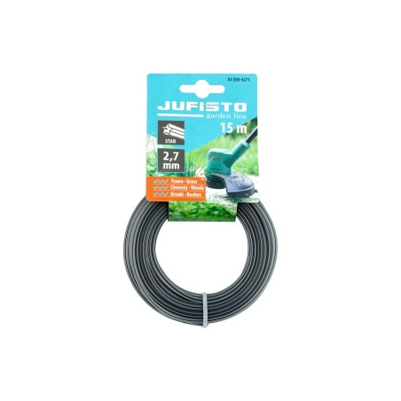 Żyłka do podkaszarki, gwiazdka, wzmacniana, 2,7 mm, długość 15 m