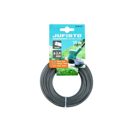 Żyłka do podkaszarki, okrągła, wzmacniana, 2,4 mm, długość 15 m
