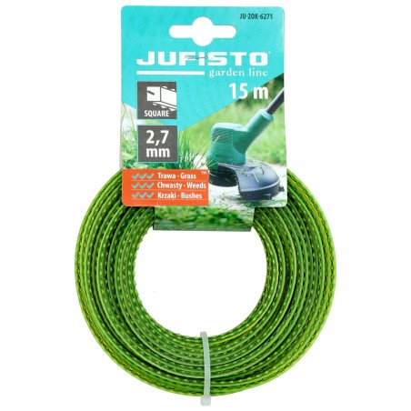Żyłka do podkaszarki, kwadratowa, skręcona, dual saw 2,7 mm, długość 15 m