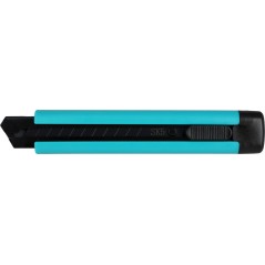 Nóż z ostrzem łamanym 18 mm,korpus ABS, metalowa prowadnica, ostrze SK5 czarne x3