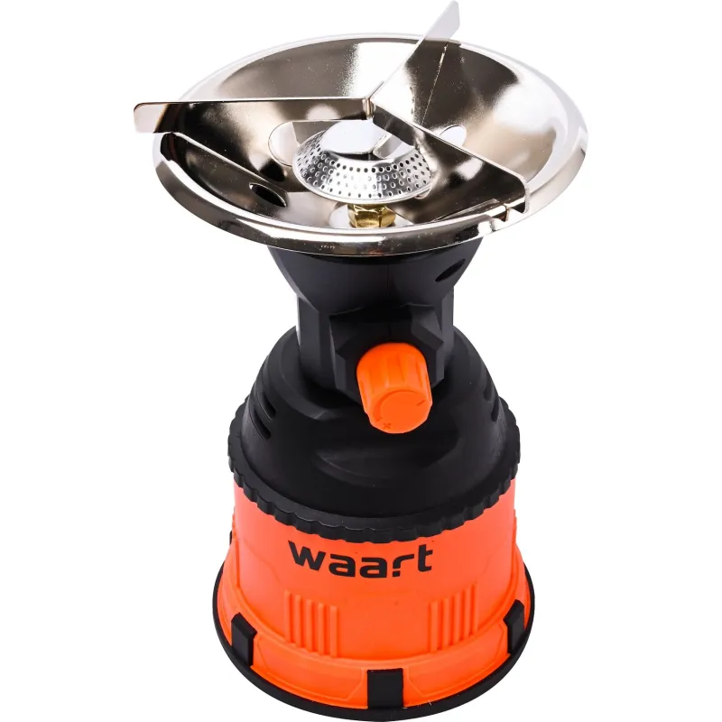 Kuchenka turystyczna z zapłonem piezo, na kartusz 190 g, stal nierdzewna