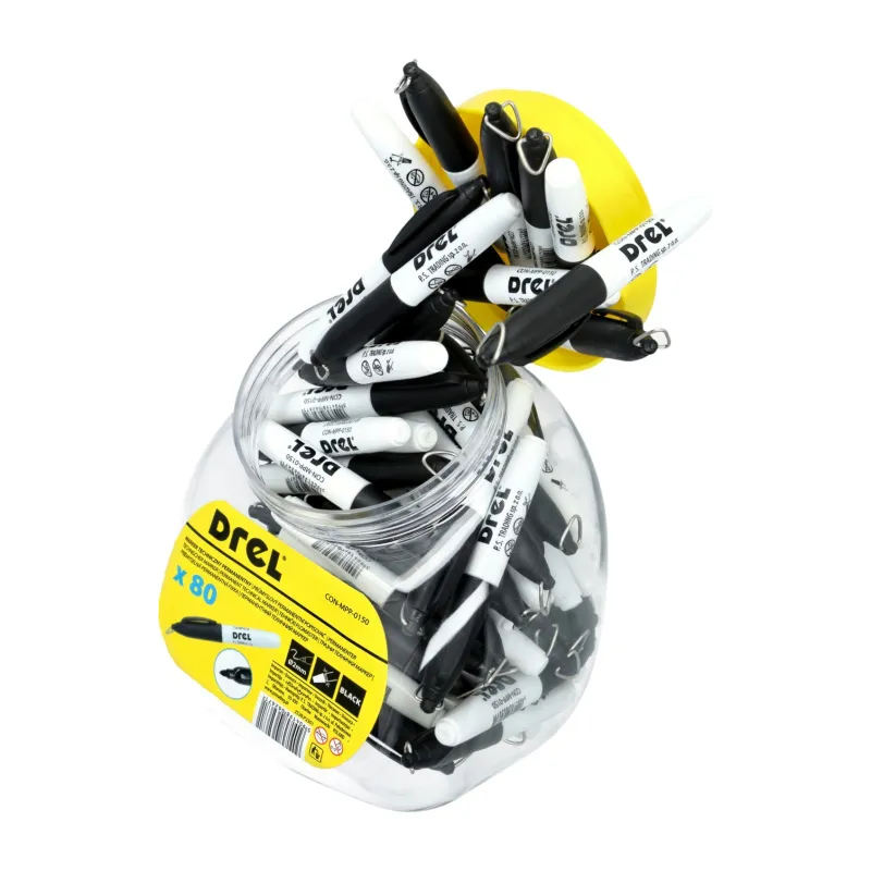 Mini marker permanentny, czarny, 2.0 mm, końcówka okrągła