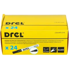 Marker olejowy czarny, 2.5 mm, końcówka okrągła