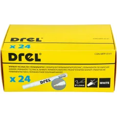 Marker olejowy biały, 2.5 mm, końcówka okrągła