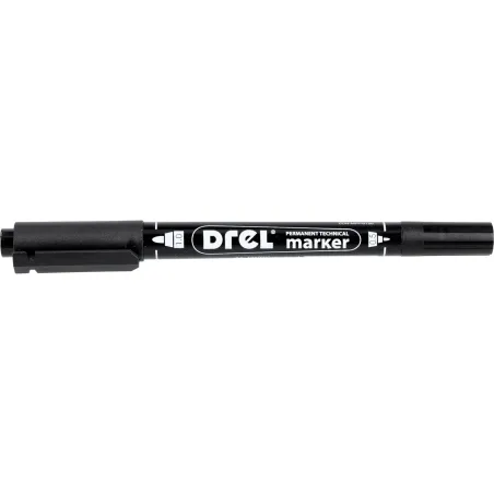Marker permanentny czarny, dwustronny 0.5 - 1.0 mm, końcówka okrągła