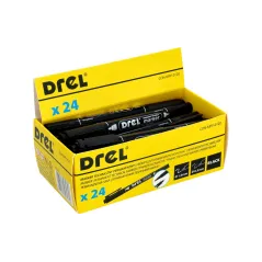 Marker permanentny czarny, dwustronny 0.5 - 1.0 mm, końcówka okrągła