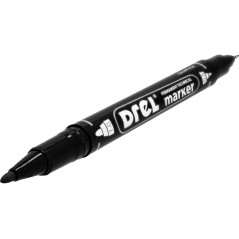 Marker permanentny czarny, dwustronny 0.5 - 1.0 mm, końcówka okrągła