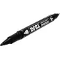 Marker permanentny czarny, dwustronny 0.5 - 1.0 mm, końcówka okrągła