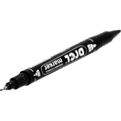 Marker permanentny czarny, dwustronny 0.5 - 1.0 mm, końcówka okrągła