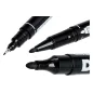 Zestaw markerów permanetnych czarnych, 2.5 mm, 0.5-1.0 mm, okrągła końcówka, 2 szt.