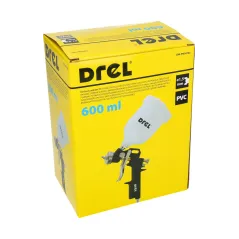 Pistolet lakierniczy górny zbiornik 0,6L , dysza 1.5mm, Plastikowy zbiornik