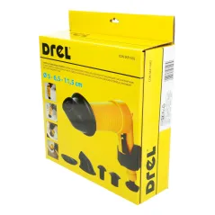 Mechaniczny przepychacz do czyszczenia odpływu, cztery adpatery