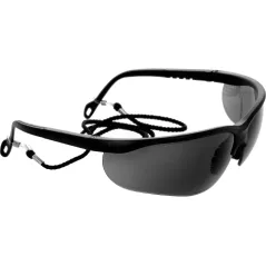 Okulary ochronne przyciemniane, regulowane zauszniki, sznurek zabezpieczający