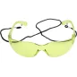Okulary ochronne poliwęglan, żółte, sznurek zabezpieczający