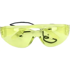 Okulary ochronne poliwęglan, żółte, sznurek zabezpieczający