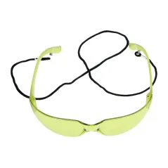 Okulary ochronne poliwęglan, żółte, sznurek zabezpieczający