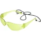 Okulary ochronne poliwęglan, żółte, sznurek zabezpieczający