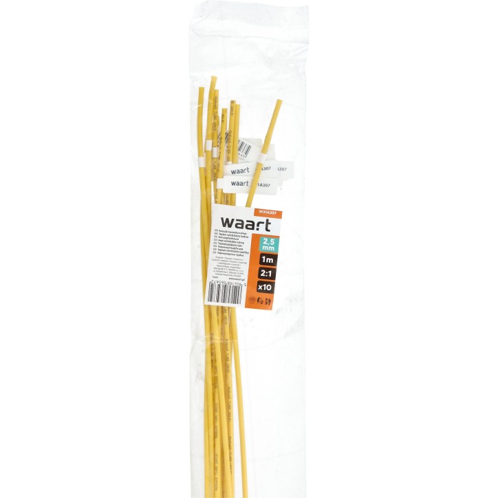 Rurka termokurczliwa 2,5mm x 1m 2:1 -Żółta 10szt