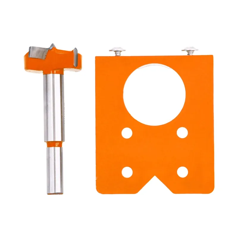 Zestaw znacznik otworów pod zawiasy, plastikowy, frez puszkowy do zawiasów 35mm