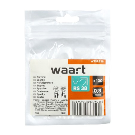 Zszywki do plastiku 0.8mm, typ V wewnętrzne, 100szt.
