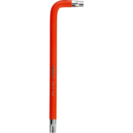 Klucz torx T40 długi - czerwony, otwór,magnes