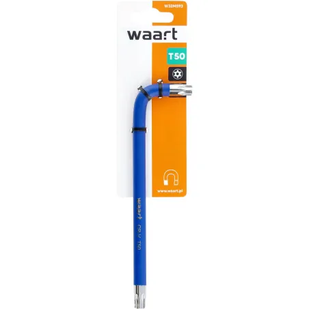 Klucz torx T50 długi - ciemnoniebieski, otwór,magnes