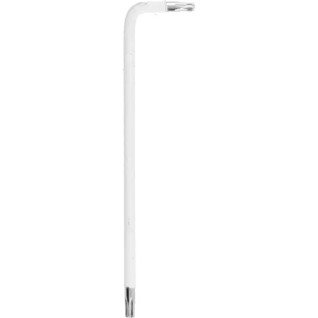 Klucz torx T10 długi - biały, otwór