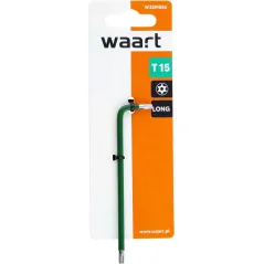 Klucz torx T15 długi - ciemnozielony, otwór
