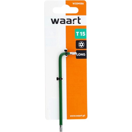 Klucz torx T15 długi - ciemnozielony, otwór