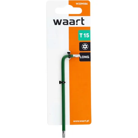 Klucz torx T15 długi - ciemnozielony, otwór