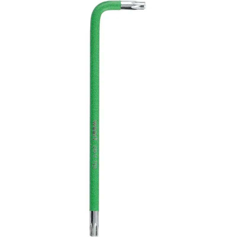 Klucz torx T20 długi - zielony, otwór,magnes