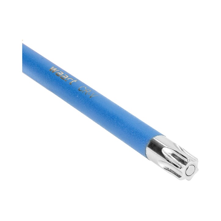 Klucz torx T25 długi - niebieski, otwór,magnes