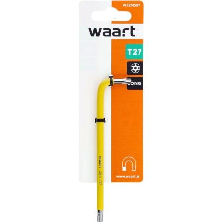 Klucz torx T27 długi - żółty, otwór,magnes