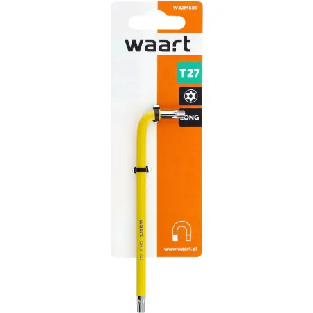 Klucz torx T27 długi - żółty, otwór,magnes