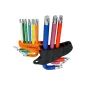 Klucze Torx z otworem i magnesem , kolorowe, T10-50, długie, 9 szt.