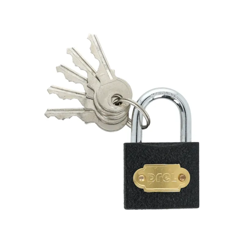 Kłódka 30mm, 5 kluczy, żeliwna