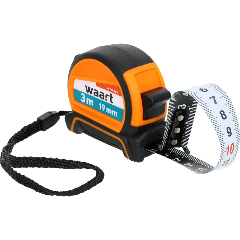 Miara zwijana stalowa 3m, 19mm, dwustronna skala czarno-biała Miara zwijana stalowa 3m, 19mm, dwustronna skala czarno-biała