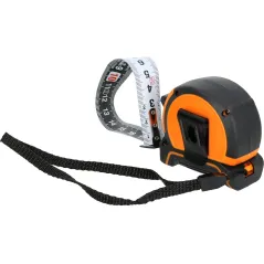 Miara zwijana stalowa 5m, 19mm, dwustronna skala czarno-biała