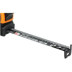 Miara zwijana stalowa 5m, 19mm, dwustronna skala czarno-biała