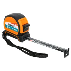 Miara zwijana stalowa 5m, 19mm, dwustronna skala czarno-biała