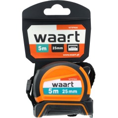 Miara zwijana stalowa 5m, 25mm, dwustronna skala czarno-biała
