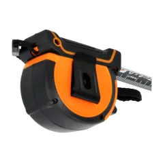 Miara zwijana stalowa 5m, 25mm, dwustronna skala czarno-biała