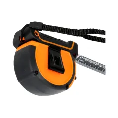 Miara zwijana stalowa 8m, 25mm, dwustronna skala czarno-biała