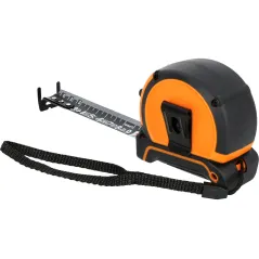 Miara zwijana stalowa 8m, 25mm, dwustronna skala czarno-biała