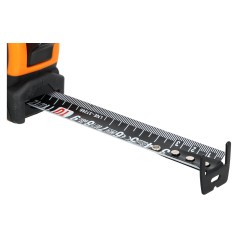 Miara zwijana stalowa 8m, 25mm, dwustronna skala czarno-biała