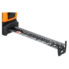 Miara zwijana stalowa 8m, 25mm, dwustronna skala czarno-biała