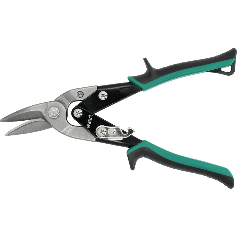 Nożyce do blachy 250mm, CR-MO, zielone-prawe, skala