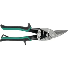 Nożyce do blachy 250mm, CR-MO, zielone-prawe, skala